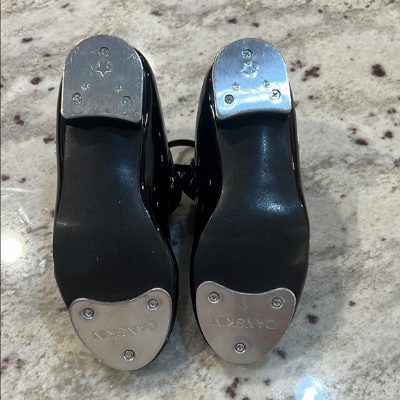 NEW..Danskin Black Patent Leather Kids Tap Shoes: Size 10 toddler - Picture 3 of 4